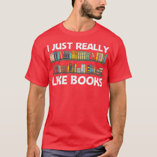 Cool Book Design For Men Women Bookworm Reading Bo T-Shirt