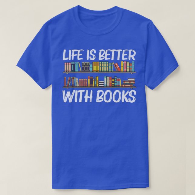 Cool Book Design For Men Women Bookworm Reading Bo T-Shirt (Design Front)