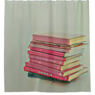 Cool book lover gift shower curtain