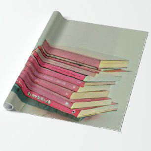 Cool book lover gift wrapping paper