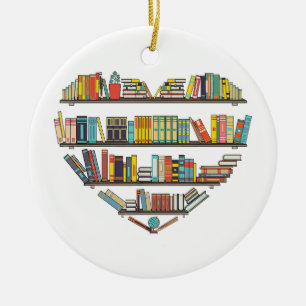 Cool Books Reading Men Women Book Lover Literacy L Ceramic Tree Decoration