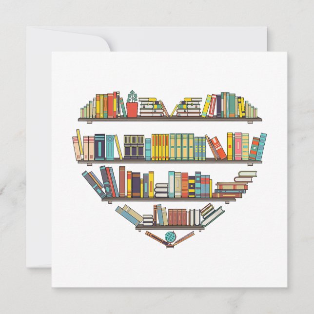 Cool Books Reading Men Women Book Lover Literacy L Invitation (Front)