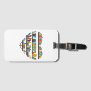 Cool Books Reading Men Women Book Lover Literacy L Luggage Tag