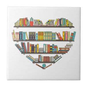 Cool Books Reading Men Women Book Lover Literacy L Tile