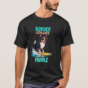 Cool Border Collie Surfing Dog T-Shirt