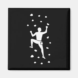 Cool Bouldering Climber Free Climbing Small Rock F Magnet