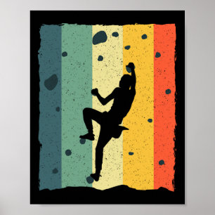 Cool Bouldering For Men Women Kids Boulderer Wall Poster