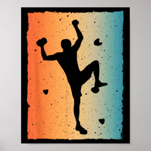 Cool Bouldering For Men Women Kids Boulderer Wall Poster