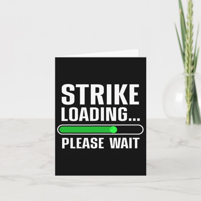 Cool Bowling Art For Men Women Kids Bowler Bowling Card (Front)