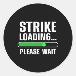 Cool Bowling Art For Men Women Kids Bowler Bowling Classic Round Sticker