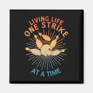 Cool Bowling Art For Men Women Kids Strike Team Ga Magnet