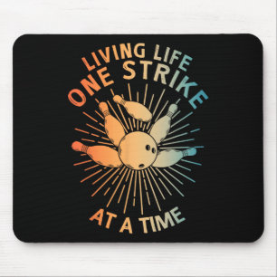 Cool Bowling Art For Men Women Kids Strike Team Ga Mouse Mat