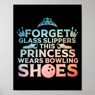 Cool Bowling Art For Women Girls Kids Bowler Targe Poster