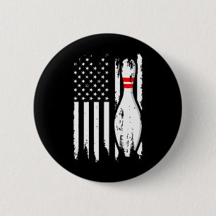 Cool Bowling Design For Men Women Bowler Bowling P 6 Cm Round Badge