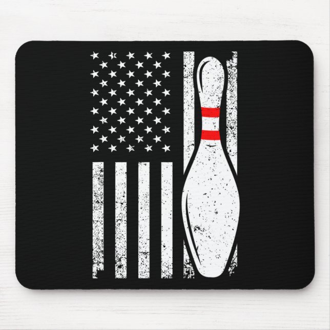 Cool Bowling Design For Men Women Bowler Bowling P Mouse Mat (Front)