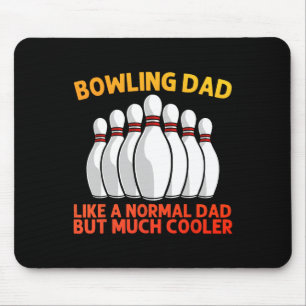 Cool Bowling For Dad Papa Bowling Team Sports Leag Mouse Mat