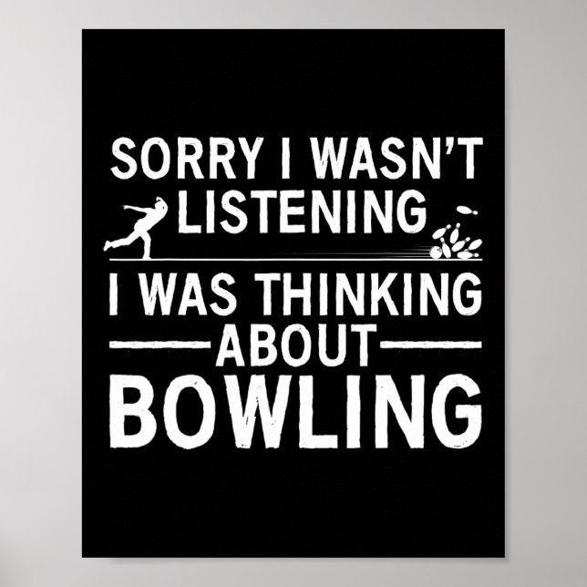 Cool Bowling For Men Women Bowler Spare Me Bowling Poster (Front)
