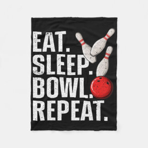 Cool Bowling For Men Women Bowling League Team Spo Fleece Blanket