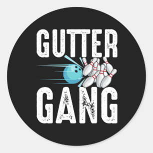 Cool Bowling Novelty For Men Women Bowling Team Ga Classic Round Sticker