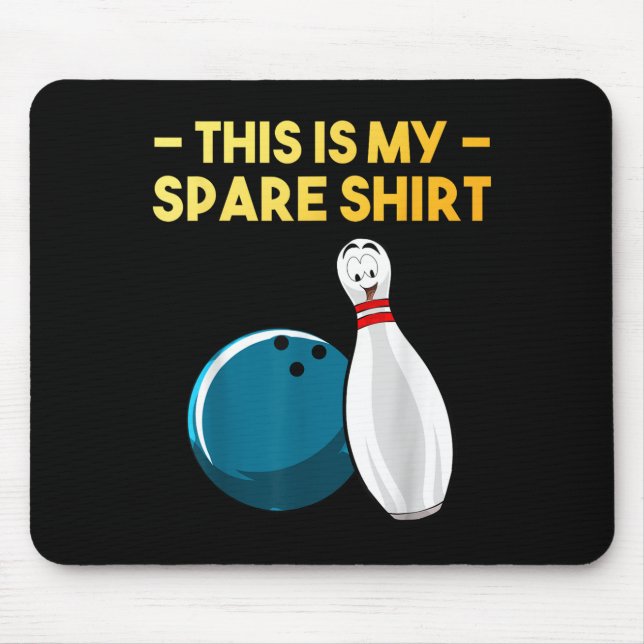 Cool Bowling Novelty For Men Women Bowling Team Ga Mouse Mat (Front)