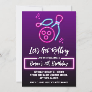 cool bowling party invitations