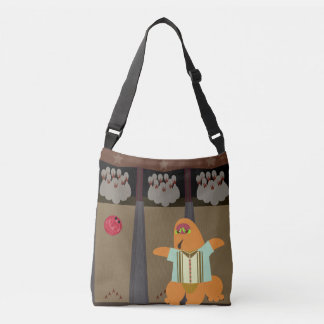 Cool Bowling Team Monster Cartoon Art Design Crossbody Bag