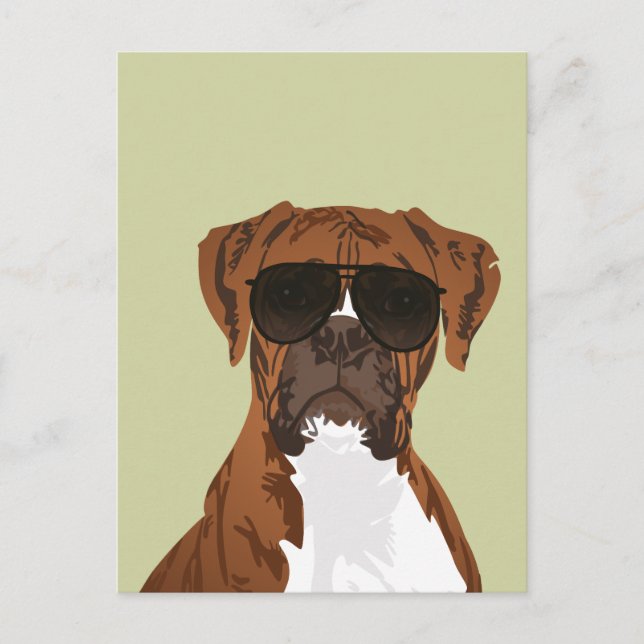 Cool Boxer Dog for Dog Lovers Postcard (Front)