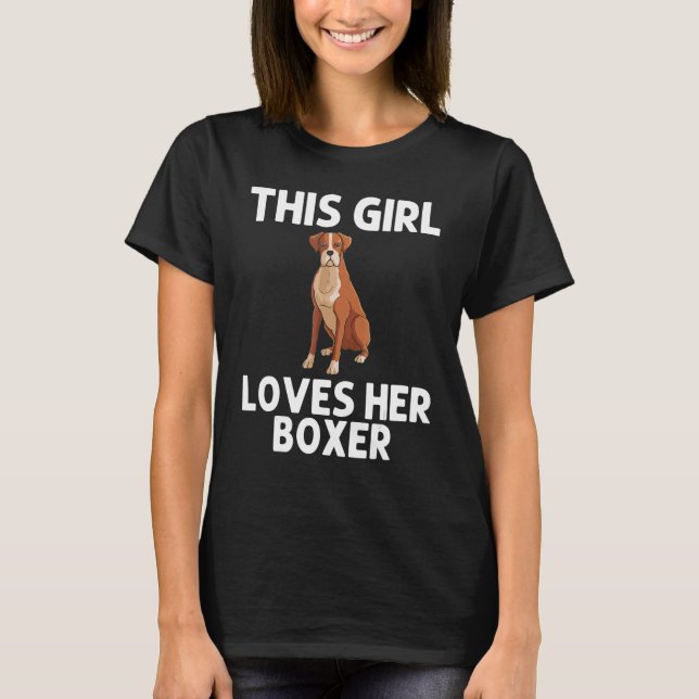 Cool Boxer Dog For Girls Kids Puppy  Dog Owner Tra T-Shirt (Front)