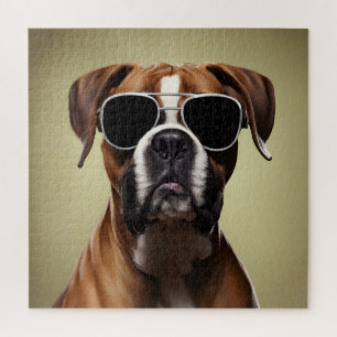 Cool Boxer Dog Jigsaw Puzzle