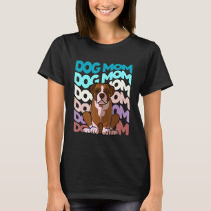 Cool Boxer Dog Mom Retro Vintage Dog T-Shirt