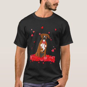 Cool Boxer Valentines Day Dog T-Shirt