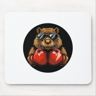 Cool Boxing Beaver Design For A Knockout Style Mouse Mat