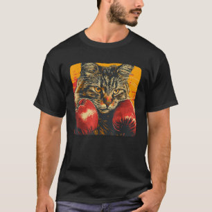 Cool boxing cat for boxing gloves and cats lovers T-Shirt