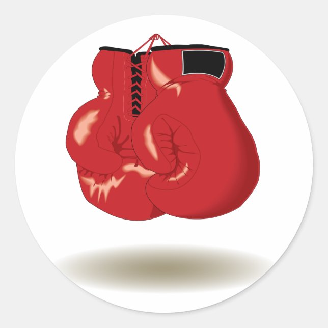 Cool Boxing Emblem Classic Round Sticker (Front)