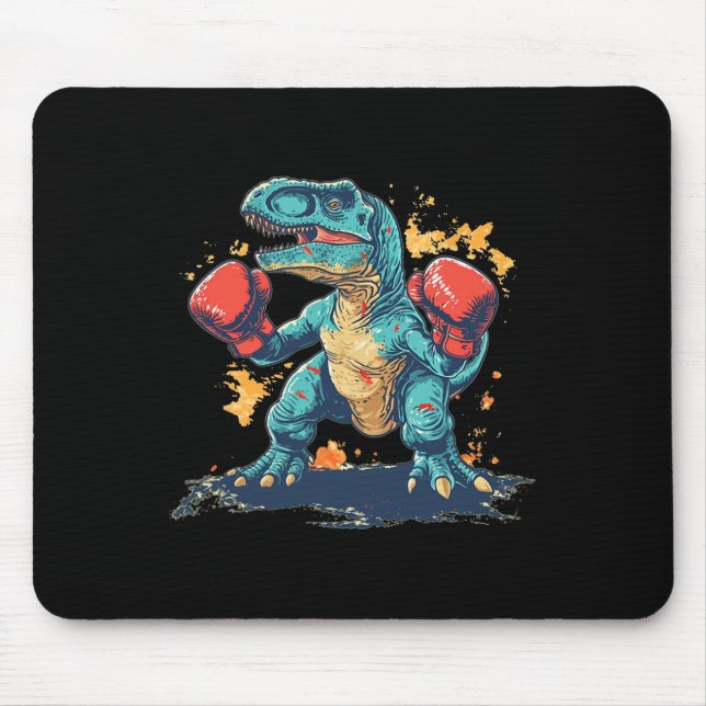 Cool Boxing Gloves With Dinosaur  Mouse Mat (Front)