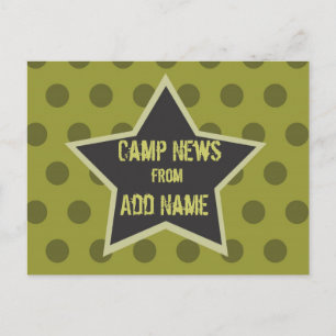Cool Boy Customisable Camp Postcard