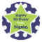 Cool Boy Star Customisable Birthday Sticker