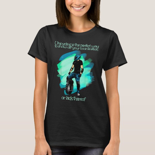 Cool Boy with Unicycle for Stuntman and unicycling T-Shirt (Front)