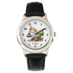 Cool boys digger construction truck customizable watch