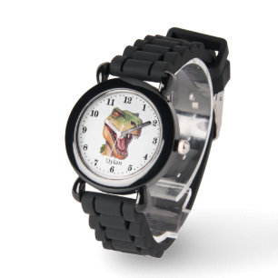 Cool boys dinosaur add name  watch