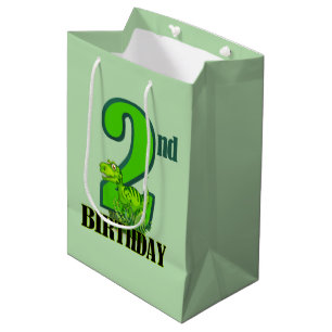 Cool boys dinosaur party 2nd medium gift bag