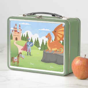 cool boys dragon lovers add name metal lunch box