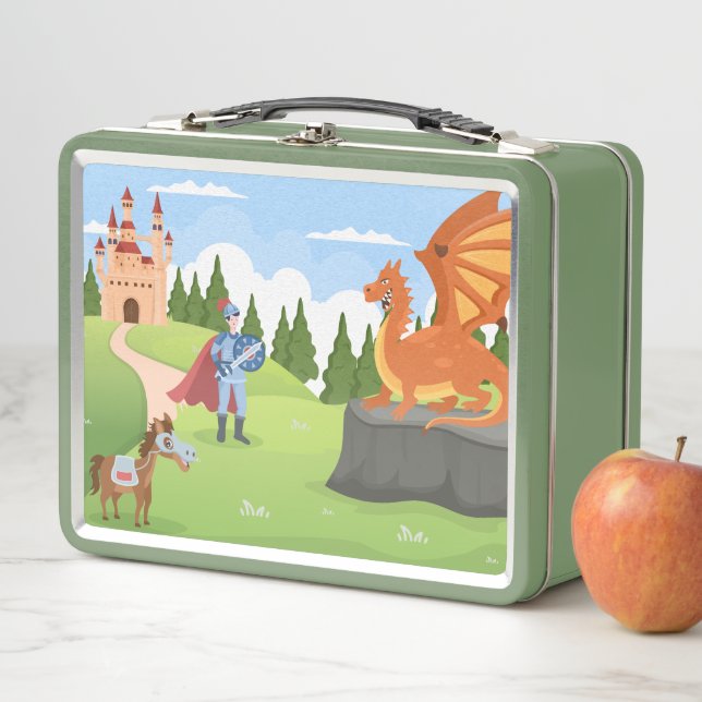 cool boys dragon lovers add name metal lunch box (In Situ)