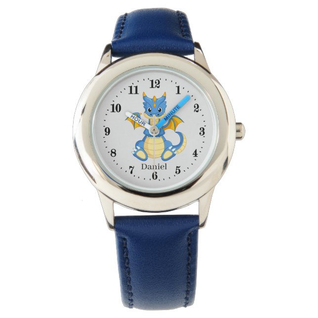 cool boys dragon lovers add name Watch (Front)