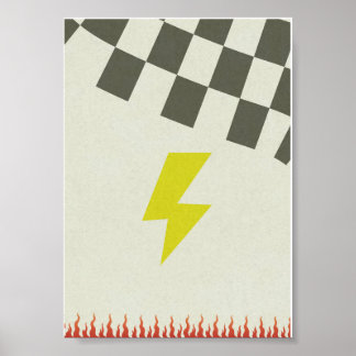 Cool Boys Flames Lightning Poster