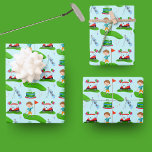 Cool Boy's Golfing Themed Birthday Party Wrapping Paper Sheet<br><div class="desc">Tee up for a swinging celebration with our Boy's Golfing Themed Birthday Wrapping Paper. Designed for little golf enthusiasts,  it sets the stage for a fun-filled day on the greens.</div>