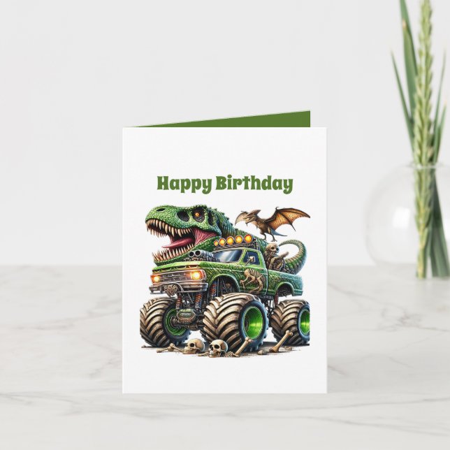 Cool boys monster truck  card (Front)