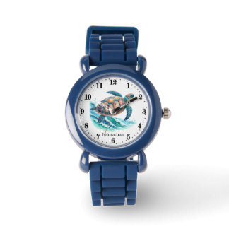 Cool boys sea turtle add name watch