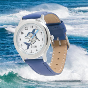 cool boys shark watch add name