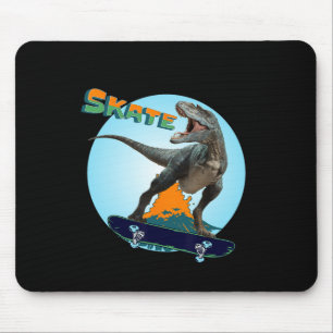 Cool Boys Skateboarding T Rex Dinosaur Skateboard  Mouse Mat